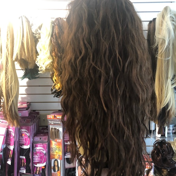 Brown highlight curly soft Swisslace Lacefront wig